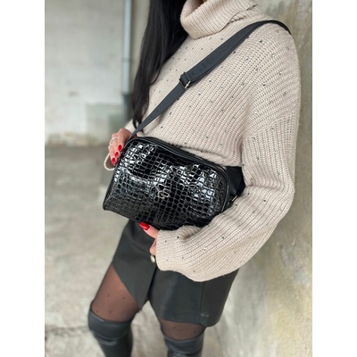 Grosso Čierna crossbody kabelka