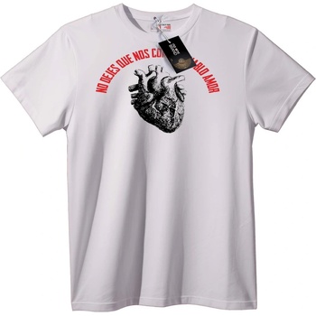 NOONEBRAND Тениска Сърце и Любов - 3XL, White