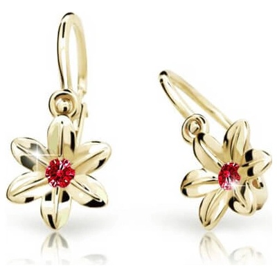 Cutie Jewellery zlaté dětské náušnice C1993-10-X-1 červená