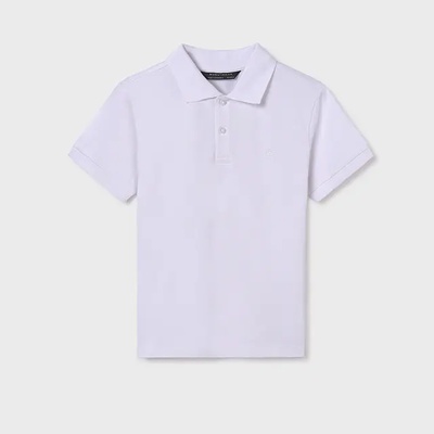 MAYORAL Basic поло тениска къс ръкав памук в бяло за момче Mayoral