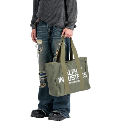 Alpha Industries veľká taška Studio Tote Bag Large dark olive zelená
