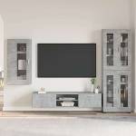 vidaXL Комплект ТВ шкаф FLORIN 3 бр. Циментено сиво (3397947)