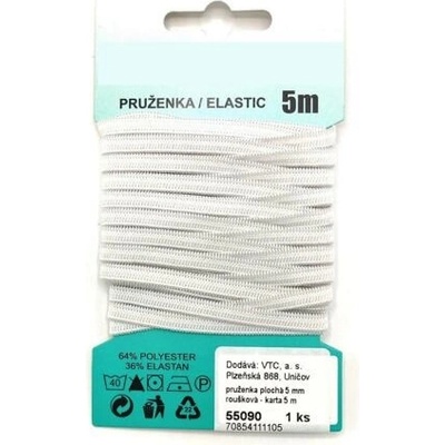 Pruženka - prádlová guma varianta bílá (roušková) - 5 mm – Hledejceny.cz