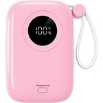 Powerton ENERGY PASTEL EDITION Външна батерия 10000mAh, 2x USB-C, 22.5W, интегриран кабел, розова (WPAN36-6)
