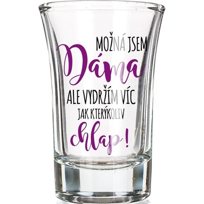 Nekupto Smích skleněný dárkový panák Možná jsem dáma 40 ml