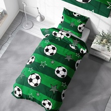 Carbotex povlečení FOTBAL zelené bavlna hladká 140x200 70x90