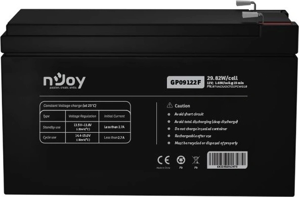 nJoy GP09122F 12V 9 Ah, BTVACIUOCTO2FCW01B (BTVACIUOCTO2FCW01B)