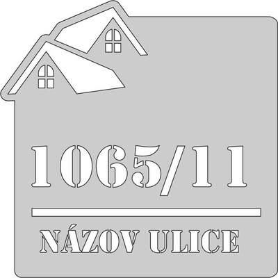 Domové číslo, vzor 001, bez povrchovej úpravy