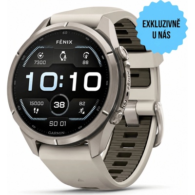 Garmin Fénix 9 Pro - 43 mm, AMOLED, Sapphire, Titanium, Fog Gray / Dark Sandstone 010-04335-86