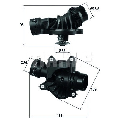 Termostat chladící kapaliny MAHLE ORIGINAL TI 234 88 (TI23488) – Zboží Mobilmania