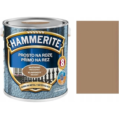 Hammerite Přímo na rez kladívkový 2,5L měděná
