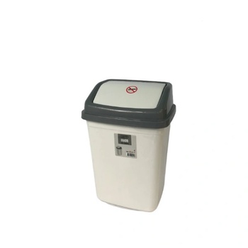 Кош с люлеещ капак 10 литра Бяло (106342/1)