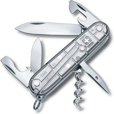 Victorinox SPARTAN, 91 mm, stříbrný transparentní, blister