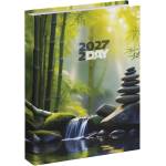 REALSYSTEM Джобен календар REALSYSTEM 2 Day B/6, двудневен, вертикален, бял, плосък, Tropical 2027 (5441-67)
