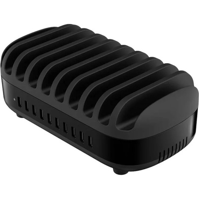 ORICO Charging Station 10 x USB 120W - док станция с 10xUSB и гнезда за зареждане таблети и смартфони (черен)