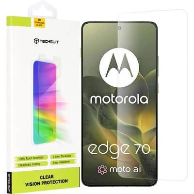 Techsuit Стъклен протектор за Motorola Edge 70 - Techsuit Clear Vision Glass - Прозрачен