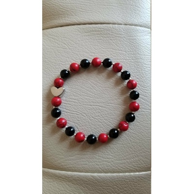 Crimson Oliver Hladký korálkový náramok FE49900719931735HI