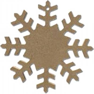 Gomille Dřevěný výřez k dekoraci Gomille závěsný, 10 x 10 cm vločka jednoduchá