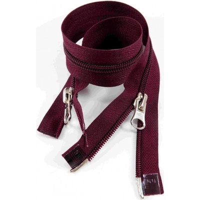 Protipohyb špirálový zips č.5 rôzne farby - dĺžka (40 cm - 100 cm) 55 cm Vínová