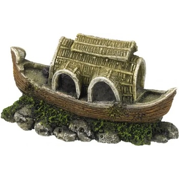 NOBBY Декорация за аквариум смола - CHINESE BOAT, лодка 10 x 4, 5 x 5, 5 cm, Nobby Германия - 28666