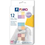FIMO Глина, комплект, 12x25 g, горима, FIMO "Soft Pastel" 12 различни цвята 8023C12-3 (8023C12-3)