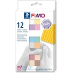 FIMO Глина, комплект, 12x25 g, горима, FIMO "Soft Pastel" 12 различни цвята 8023C12-3 (8023C12-3)