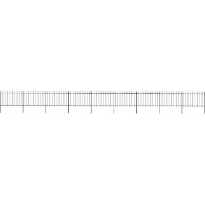 zahrada-XL Zahradní plot s hroty ocel 15,3 x 1,2 m černý