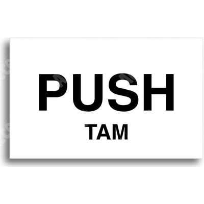 ACCEPT Tabulka SEM - TAM - typ 17 (80 x 50 mm) - bílá tabulka - černý tisk bez rámečku