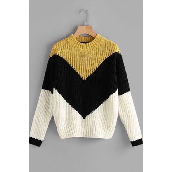 Madmext Дамски пуловер mg739 - Жълт 289679 (289679_Жълт)