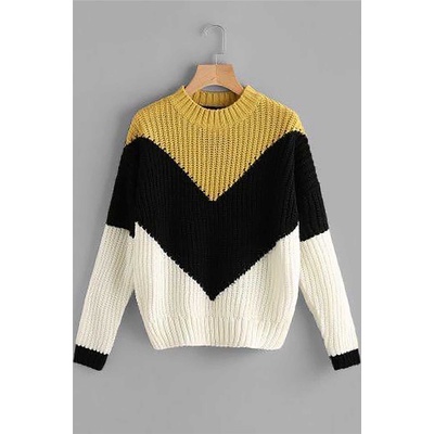 Madmext Дамски пуловер mg739 - Жълт 289679 (289679_Жълт)