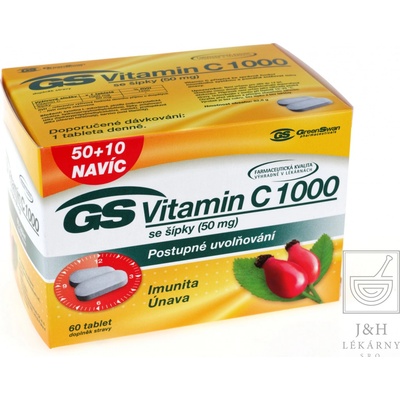 GS Vitamin C1000 + šípky 60 tablet