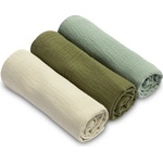 Sensillo Муселинови Пелени Uniform Green 3 Броя 60X80См Sensillo
