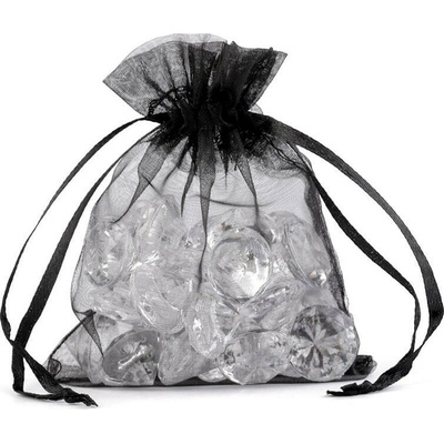 Dárkový pytlík 9x11 cm organza - černá (10 ks)
