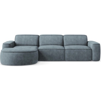 makamii Сиво-син шенилов ъглов диван (ляв ъгъл) Omao - Makamii (OMAO_LC_M_61_P1_C4)