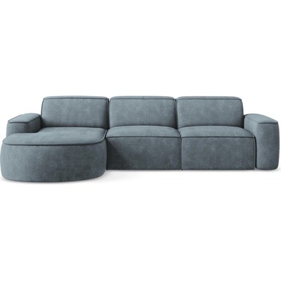 makamii Сиво-син шенилов ъглов диван (ляв ъгъл) Omao - Makamii (OMAO_LC_M_61_P1_C4)