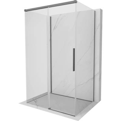 Mexen Rox-3S 3-стенна душ кабина плъзгаща 115 x 75 см, прозрачна, gun metal (8C2-115-075-95-00-3S)