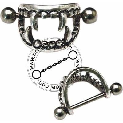 Šperky4U piercing do bradavky se štítem BR01002