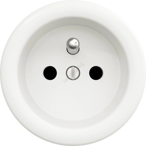 Kliklap - Ретро домашен контакт без рамка 230V снежнобял (KA0150)