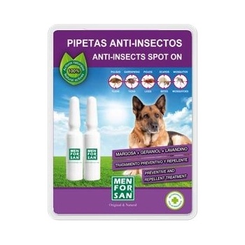 Menforsan Spot-on Antiparazitní pipeta proti blechám a klíšťatům pro psy 2 x 1,5 ml