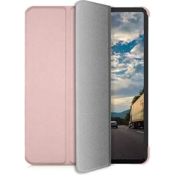 Macally Stand Case - полиуретанов калъф и поставка за iPad Pro 12.9 (2018), iPad Pro 12.9 (2020) (розов)