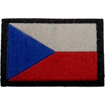 Nášivka Česká vlajka 4,3x3 cm suchý zips - farebná