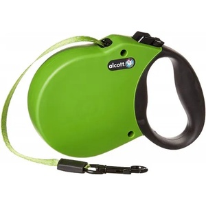 alcott Adventure retractable leashes - автоматичен повод с мека дръжка Адвенчър, ЗЕЛЕН, размер S - дължина на повода 4, 8 м - подходящо за кучета до 20, 4 кг ADSGR