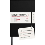 Leuchtturm1917 weekly calendar 2027 A4+ (master) with notebook - appointment planner German, black, January-December 2027, weekly overview on the left + note page on the right - 400036 (400036)