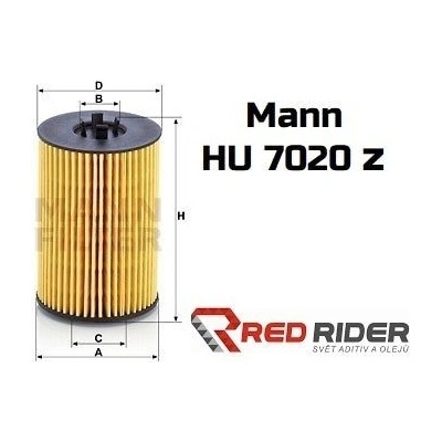 Olejový filtr MANN-FILTER HU 7020 z