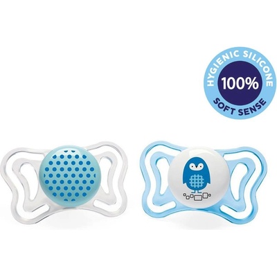 Chicco Physio Light silikon chlapec bodky/tučniak 2 ks V000914