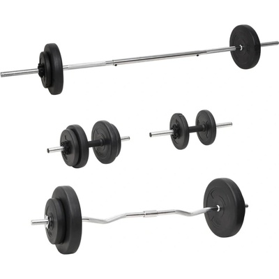vidaXL Sada obouruční a jednoručních činek se závažím 60 kg