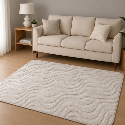 Takoy Koberec 160x230 vzor vlny ivory-HT-01653 | 160 x 230 cm