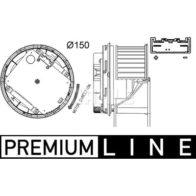 vnitřní ventilátor MAHLE ORIGINAL AB 263 000P (AB263000P)