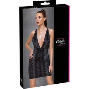 Cottelli Collection Party - рокля с змийска шарка (черна)