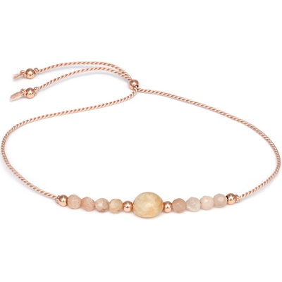 AGATO Šňůrkový náramek se slunečním kamenem HE01R3RG-LP